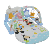 BeBeelin Baby Pedal Piano – Baby Blue with Mickey Mouse Family Print