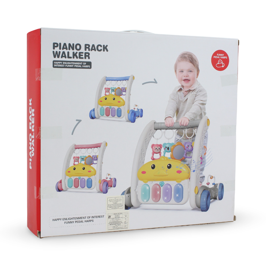 2-in-1 Piano Rack and Baby Walker – Baby Blue