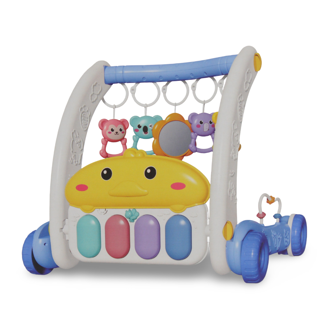 2-in-1 Piano Rack and Baby Walker – Baby Blue