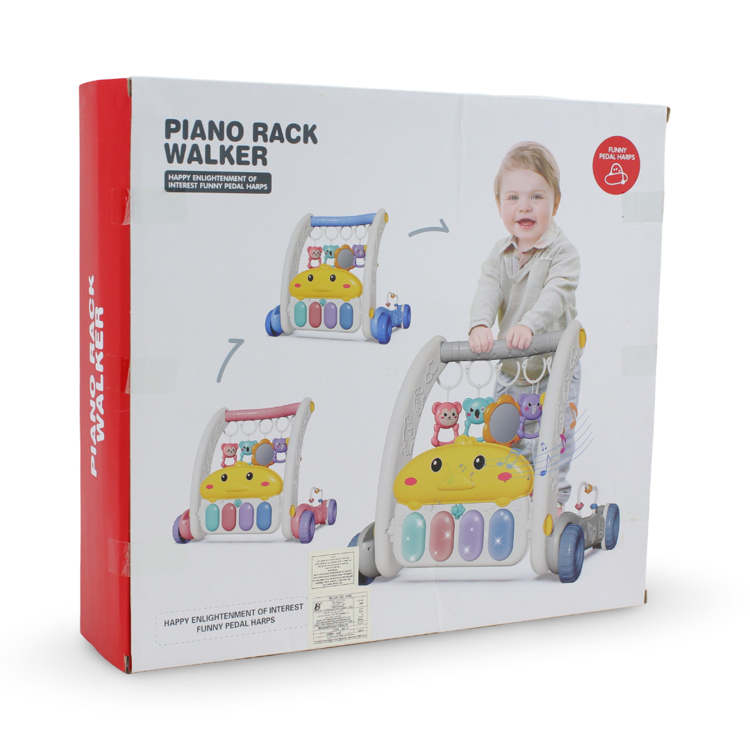Bibi-inn 2-in-1 Piano Rack Walker and Musical Play Mat – Grey