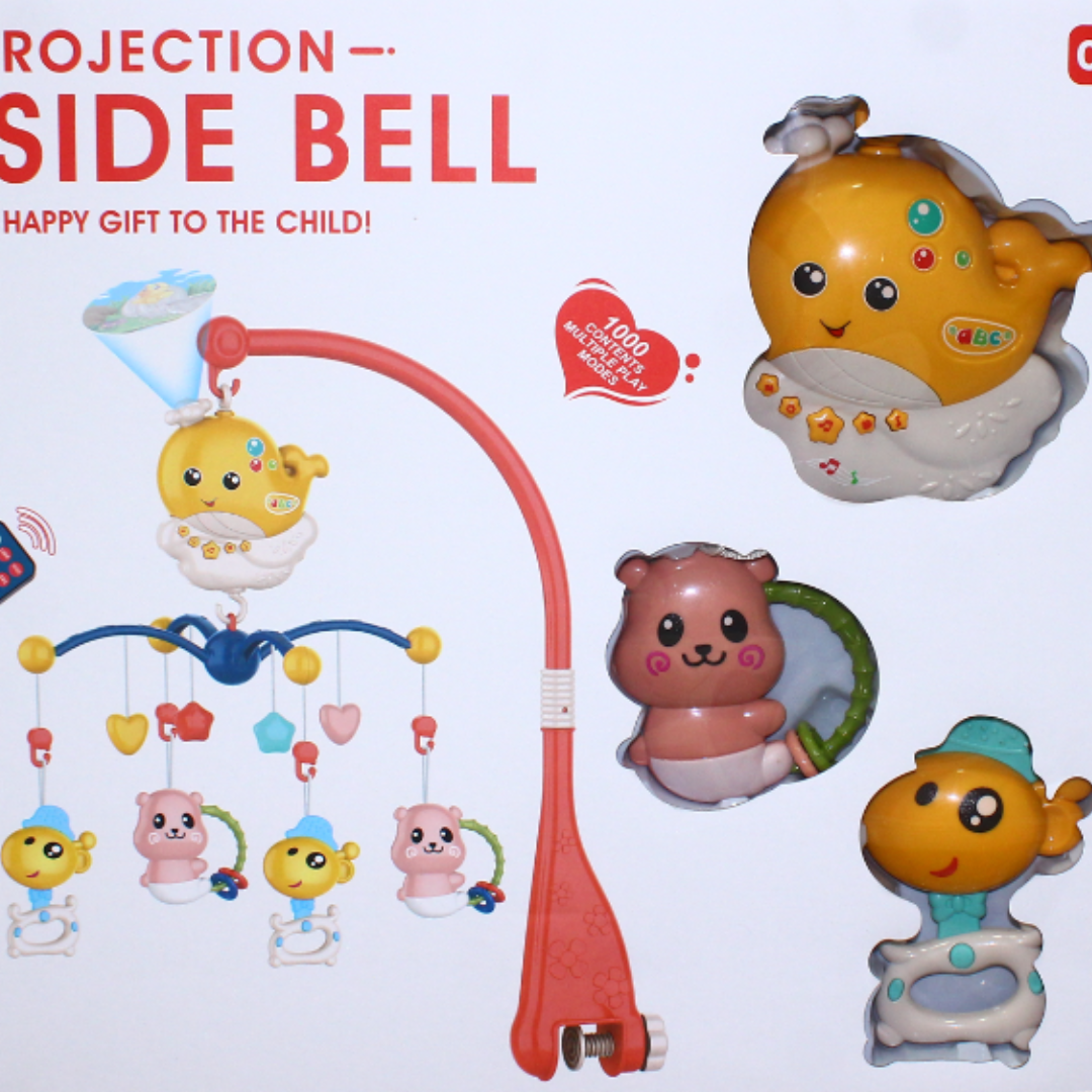 Projection Bedside Bell Musical Baby Crib Mobile