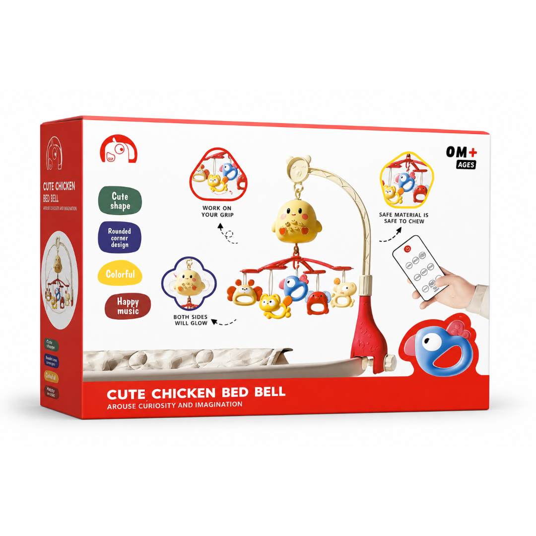 Musical Cute Chicken Bed Bell – Red