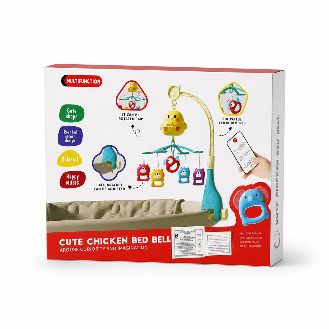 Musical Cute Chicken Bed Bell – Red