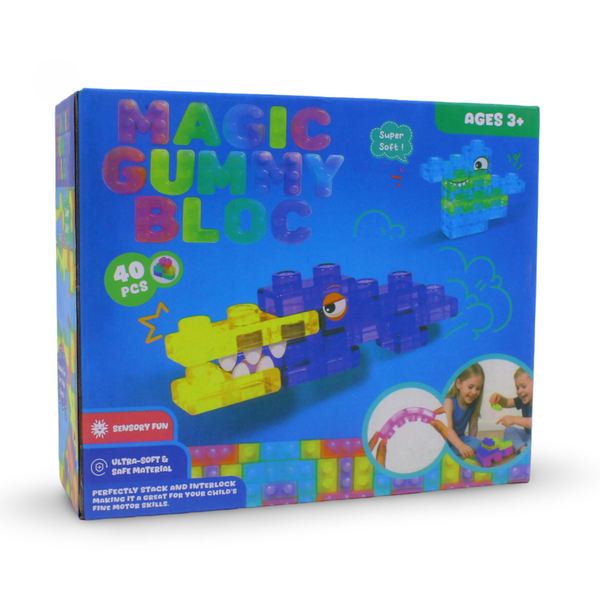 Magic Gummy Bloc Soft Building Blocks Set – 40 Pcs