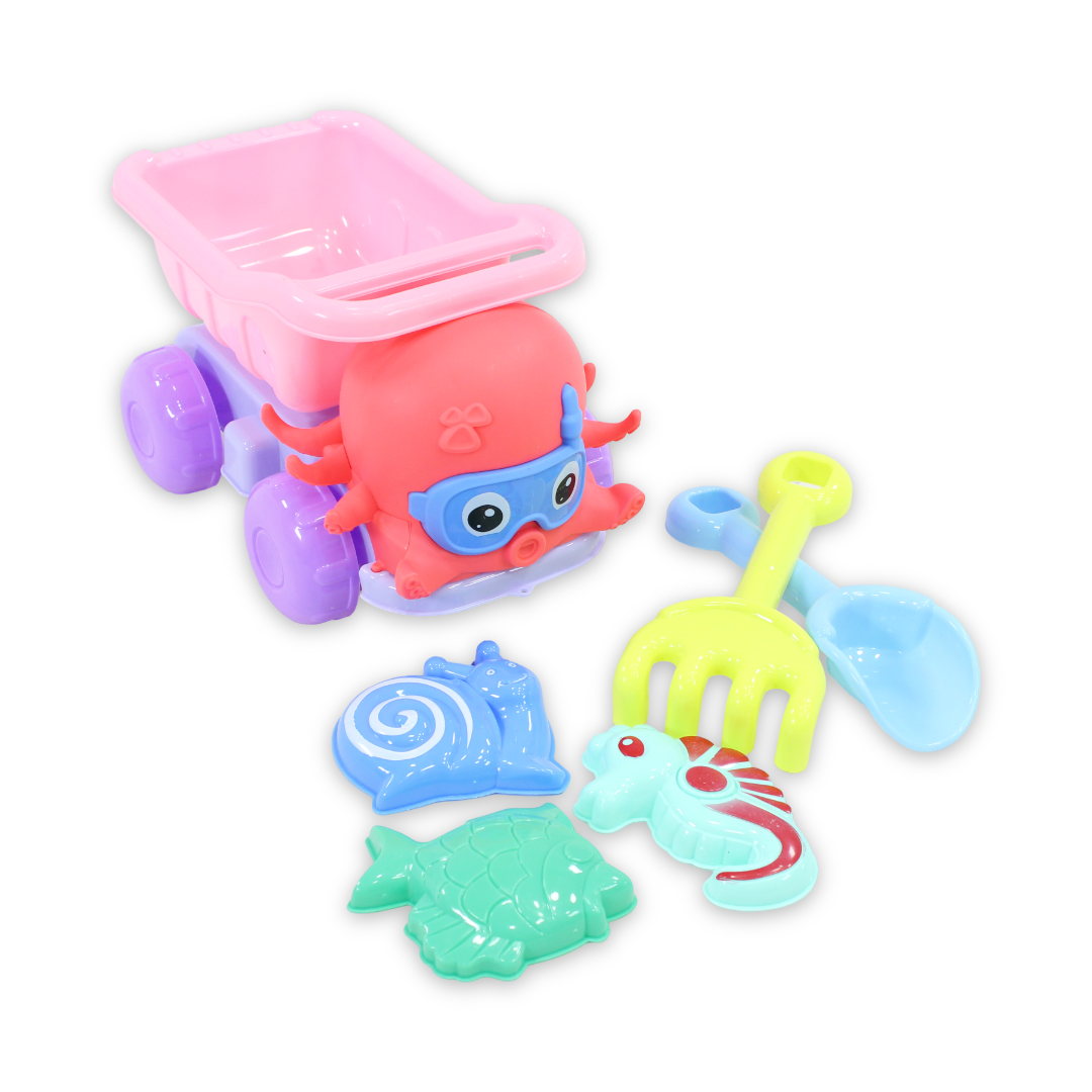 Octopus Beach Toy Set – Pink & Salmon - Summer - Prime