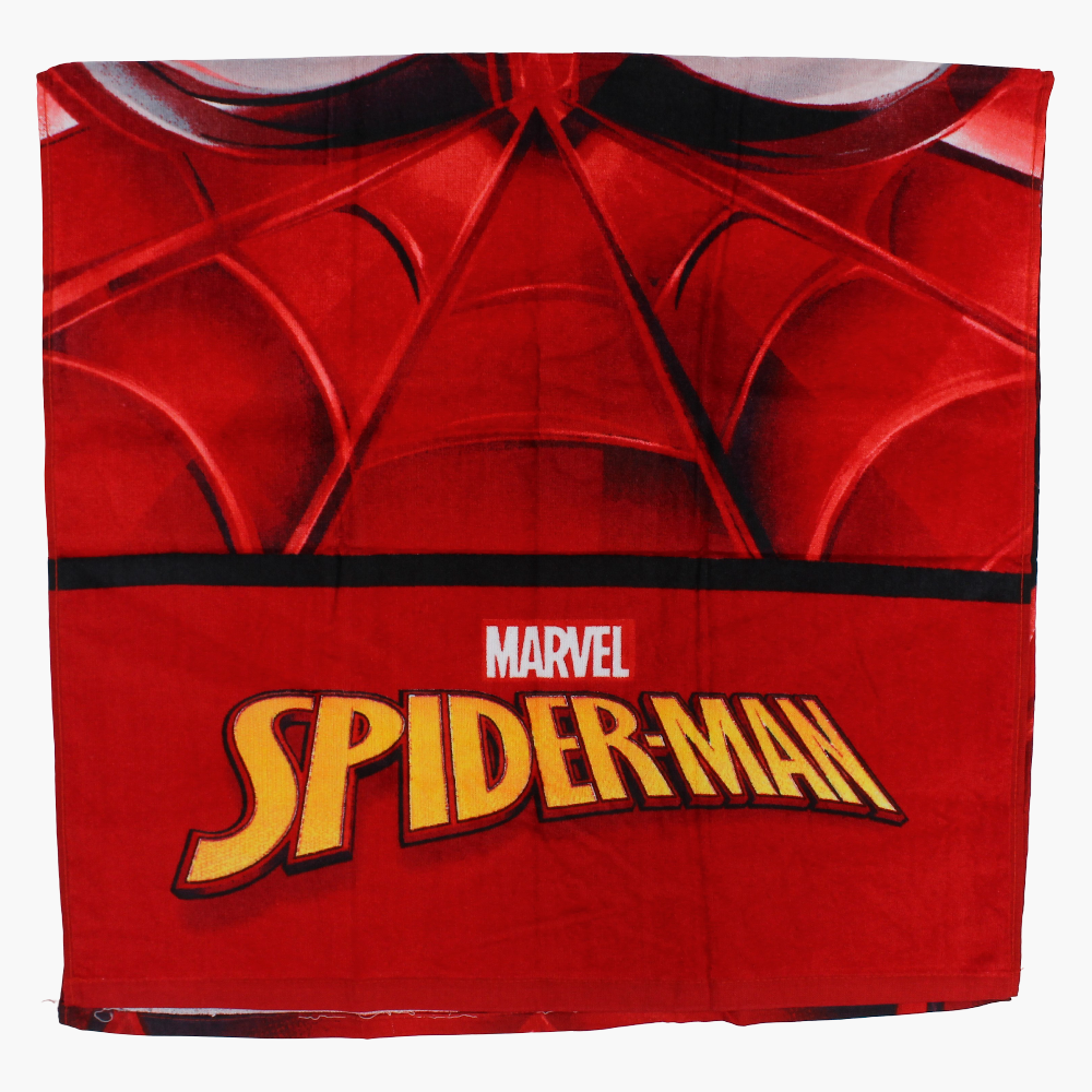 Boys Beach Towel – Red with Spiderman Print (60×120 cm)