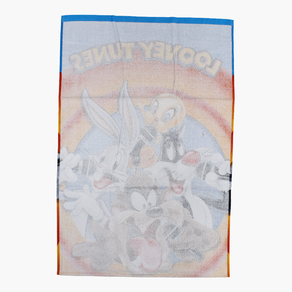 Boys Beach Towel – Blue with Looney Tunes Print (60×120 cm)