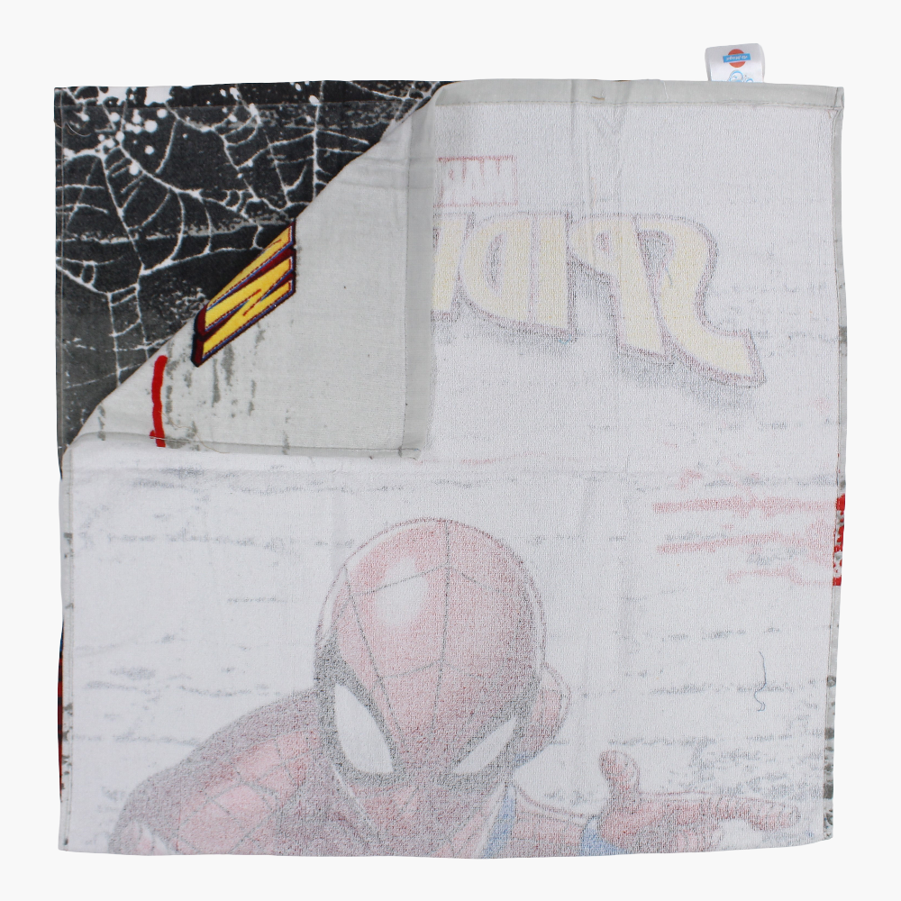 Boys Beach Towel – Grey with Spiderman Print (60×120 cm)