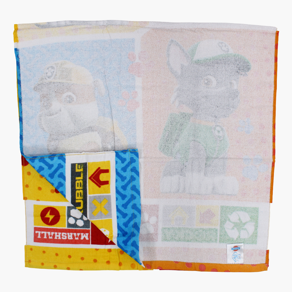 Boys Beach Towel – Yellow with Paw Patrol Print (60×120 cm)