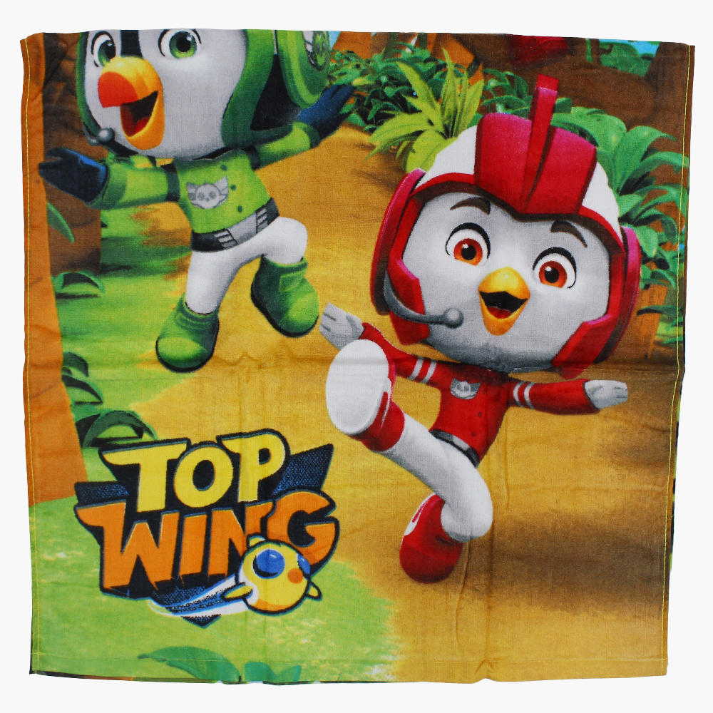 Unisex Beach Towel – Green with Top Wing Print (60x120 cm)