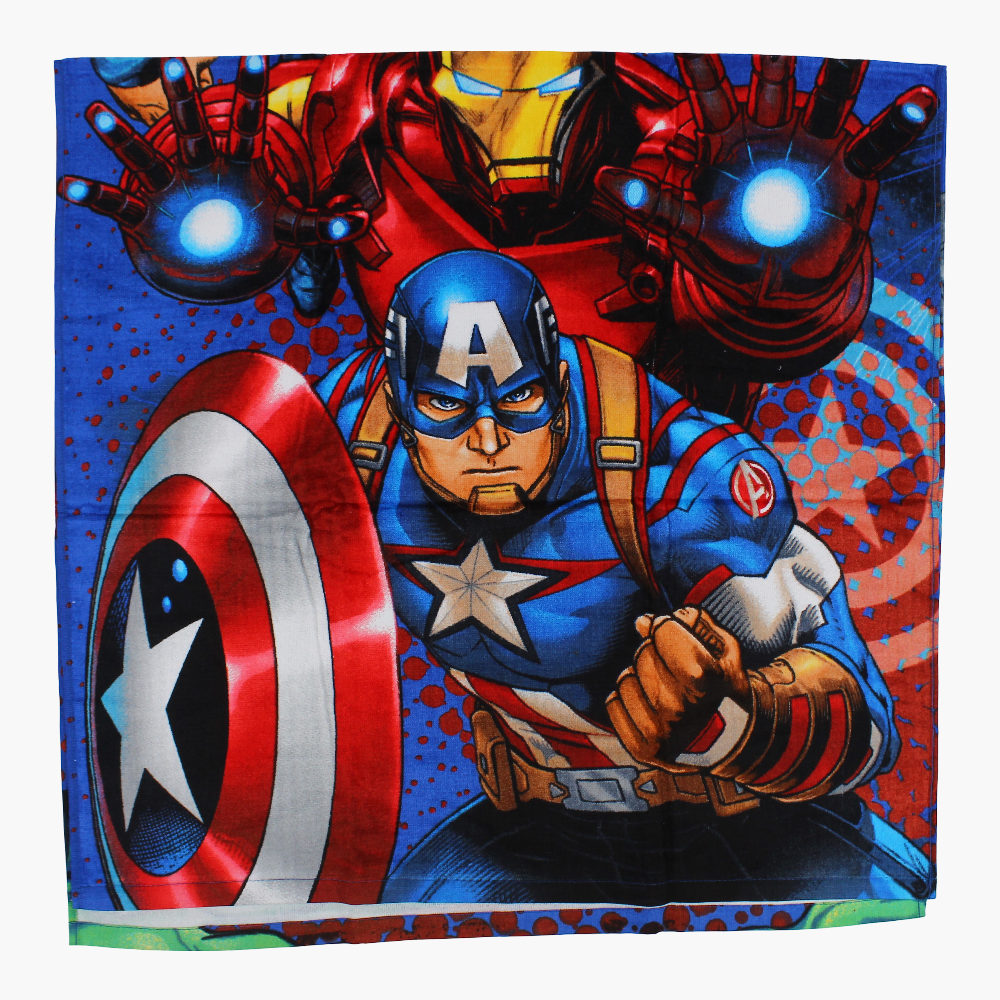 Boys Beach Towel – Multicolored with Avengers Print (70x140 cm)