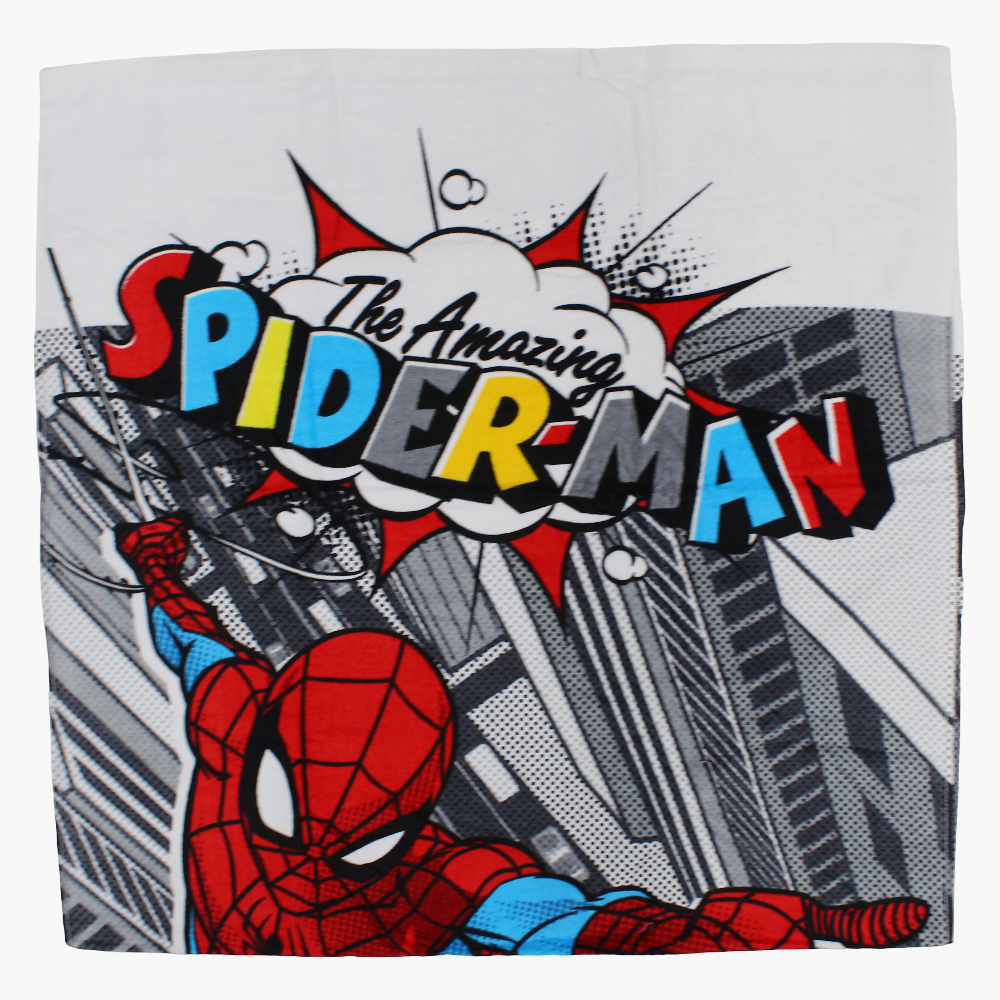 Boys Beach Towel – White with Spiderman Print (70 x 140 cm)