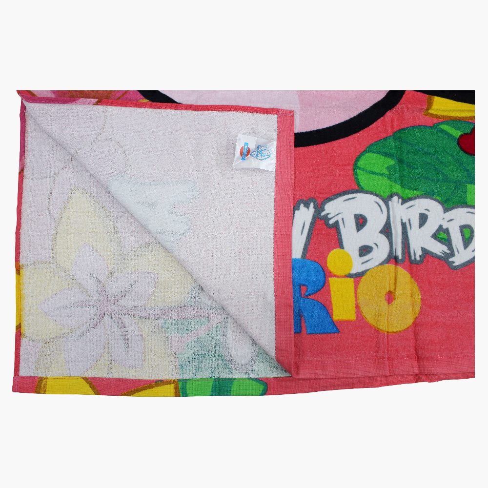 Girls Beach Towel – Watermelon with Angry Birds Print (70x140 cm)