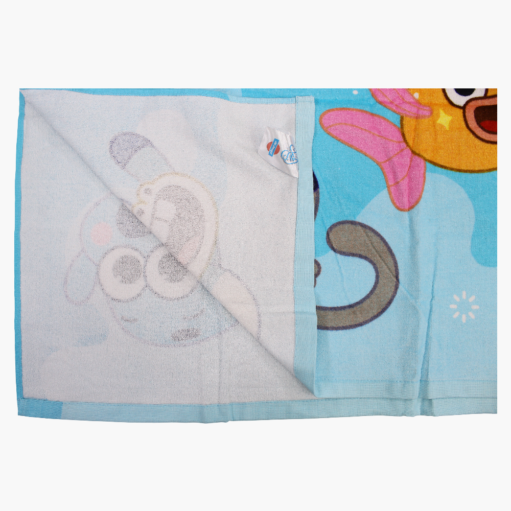 Unisex Beach Towel – Aqua with Baby Shark Print (70x140 cm)