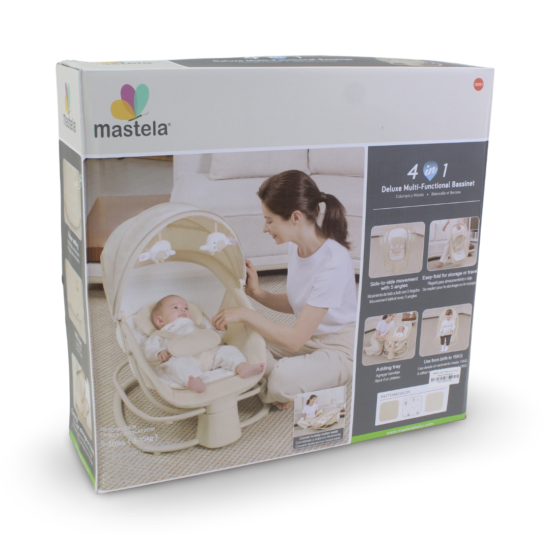Mastela 4-in-1 Deluxe Multi-Functional Bassinet – Off-White