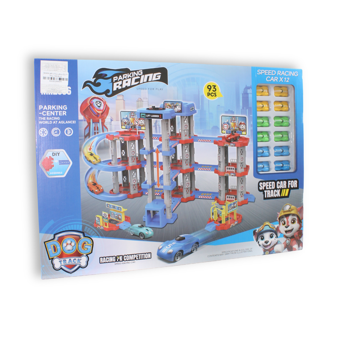 PAW Patrol Parking Garage and Race Track Playset – 93 Pcs