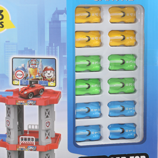 PAW Patrol Parking Garage and Race Track Playset – 93 Pcs