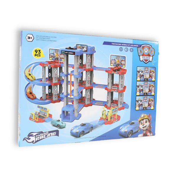 PAW Patrol Parking Garage and Race Track Playset – 93 Pcs