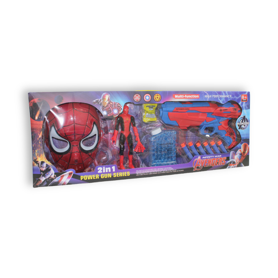 Spider-Man Power Gun Series 2-in-1 (Foam & Gel) Toy Set