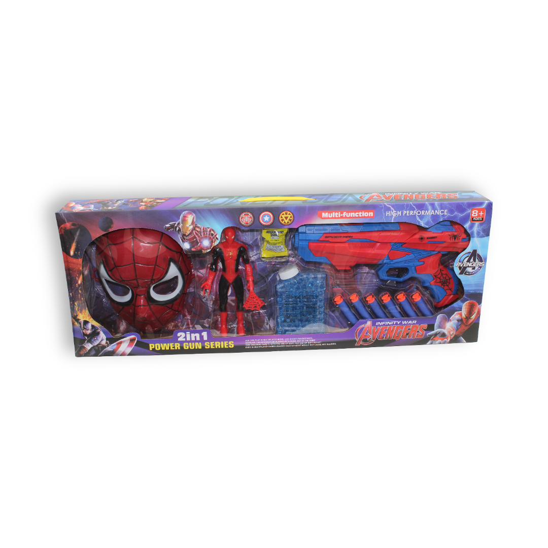 Spider-Man Power Gun Series 2-in-1 (Foam & Gel) Toy Set