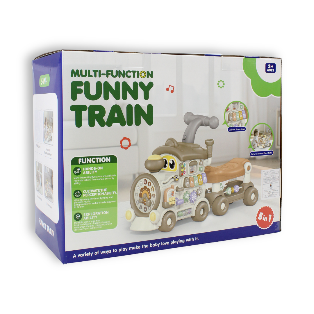 Multi-Function Funny Train 5-in-1 – Coffe & Brown