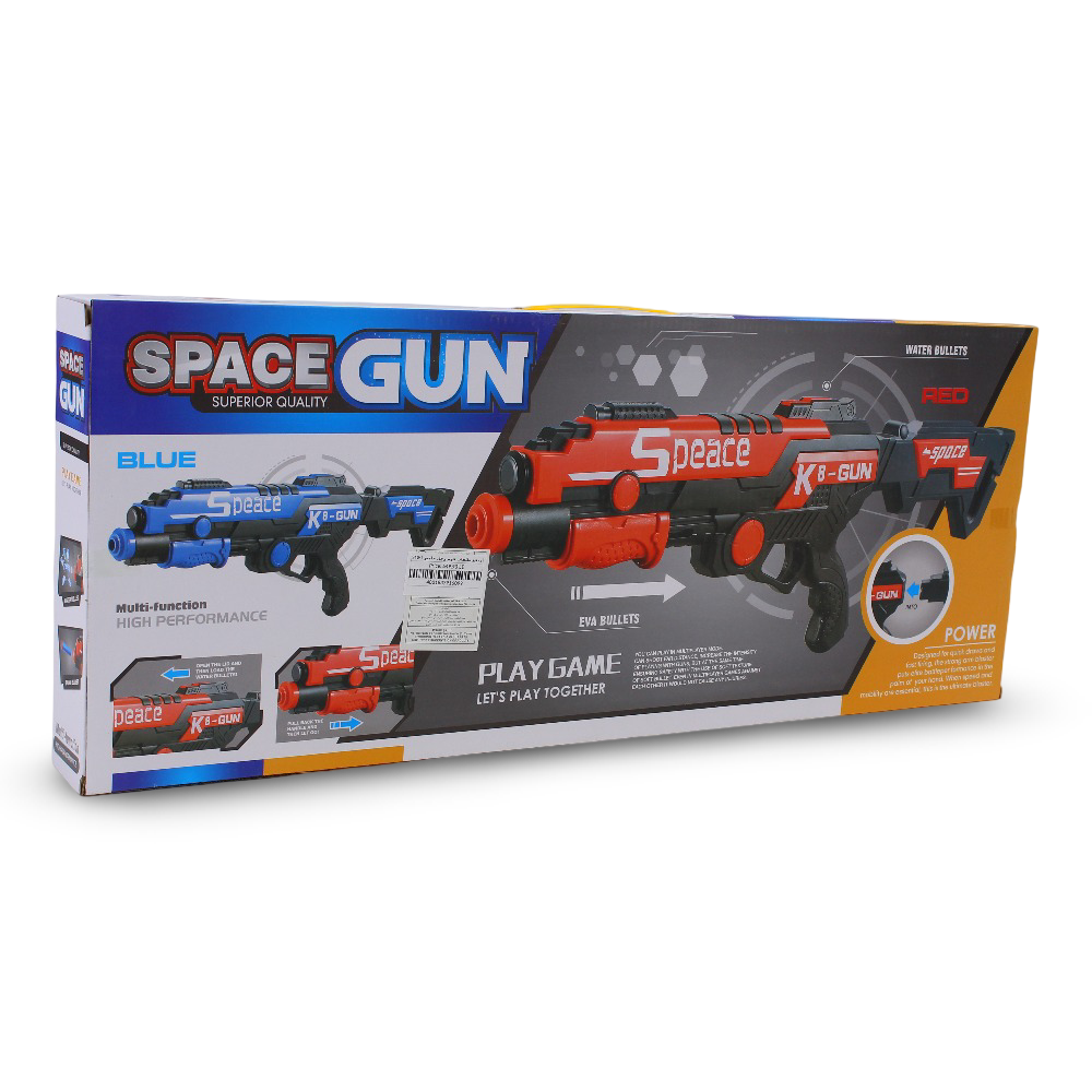 Space K8 Gun – Foam & Gel Bullet Blaster Toy (Blue)