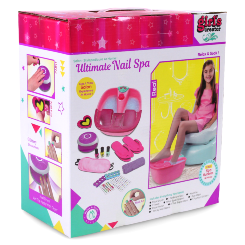 Girl's Creator Ultimate Nail Spa – Kids Pedicure & Manicure Beauty Set