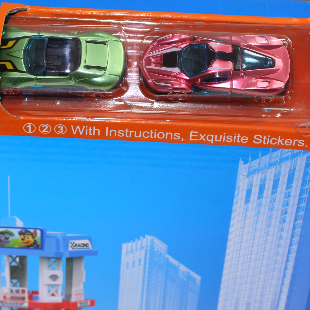 Paw Patrol Themed 5-Level Parking Tower Playset – 105 Pieces