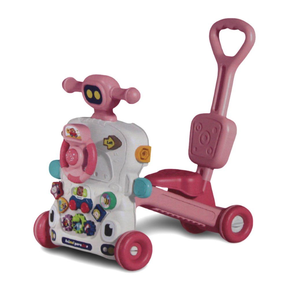 Lucky Baby Multi-Functional 6 in 1 Activity Walker – Pink