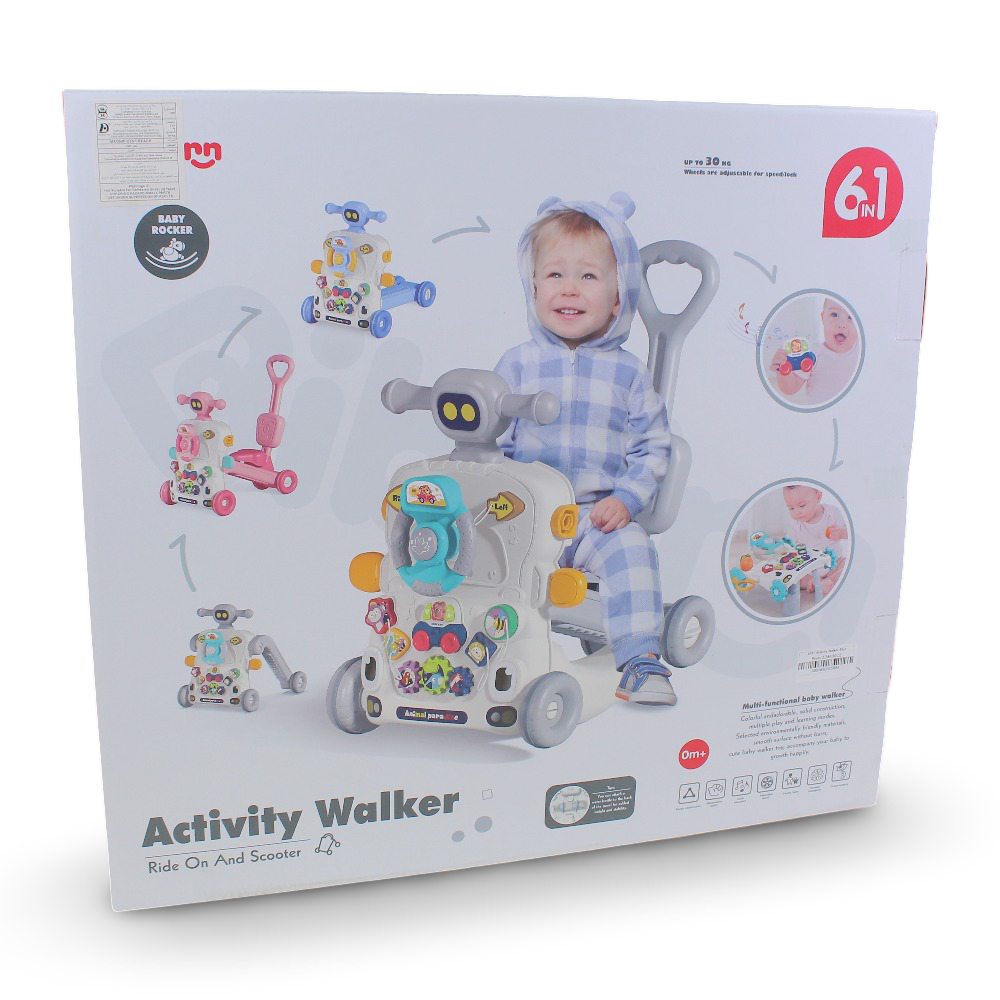 Lucky Baby Multi-Functional 6 in 1  Activity Walker – Blue