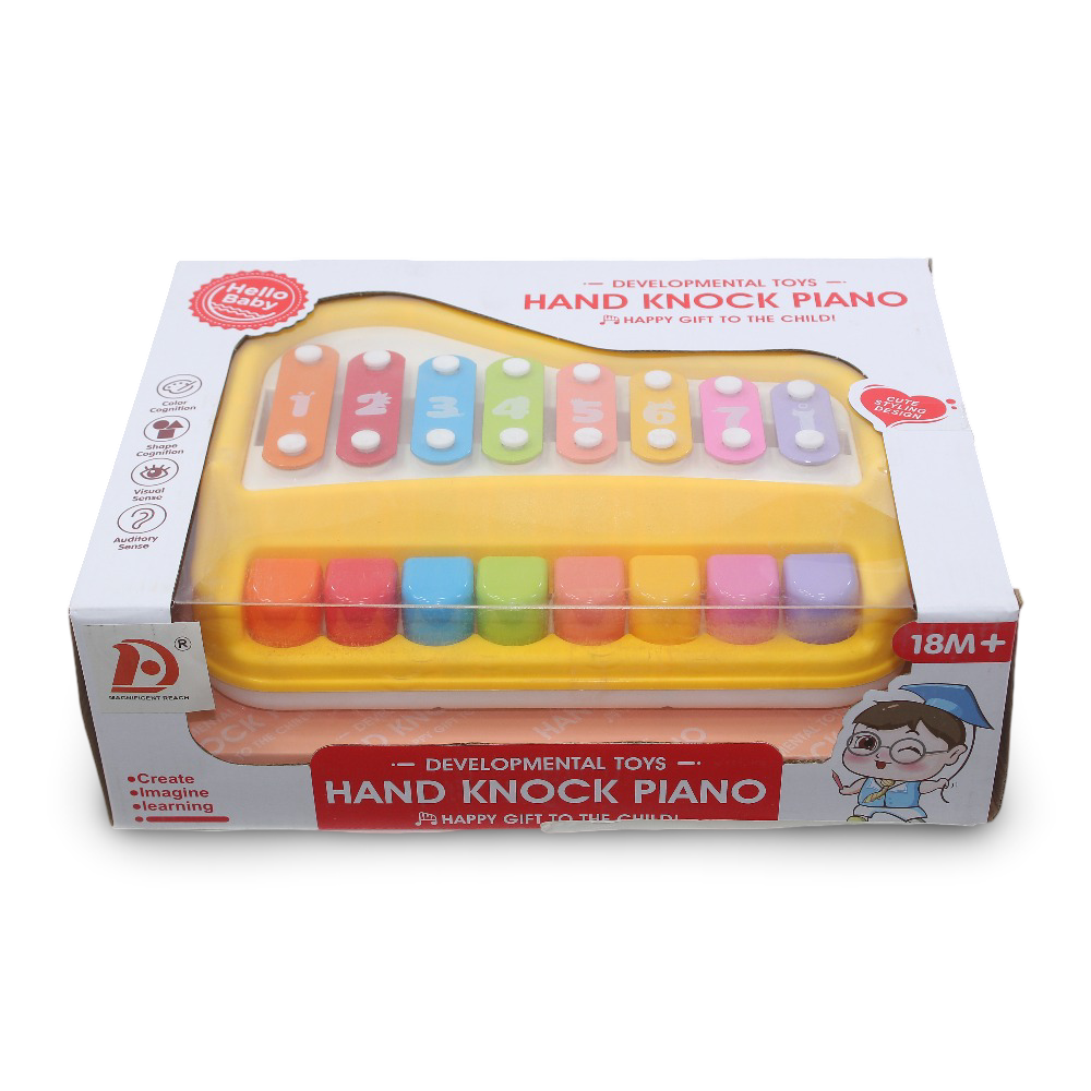 Piano and Xylophone 2 in 1 Developmental and Educational Musical Toy – Yellow