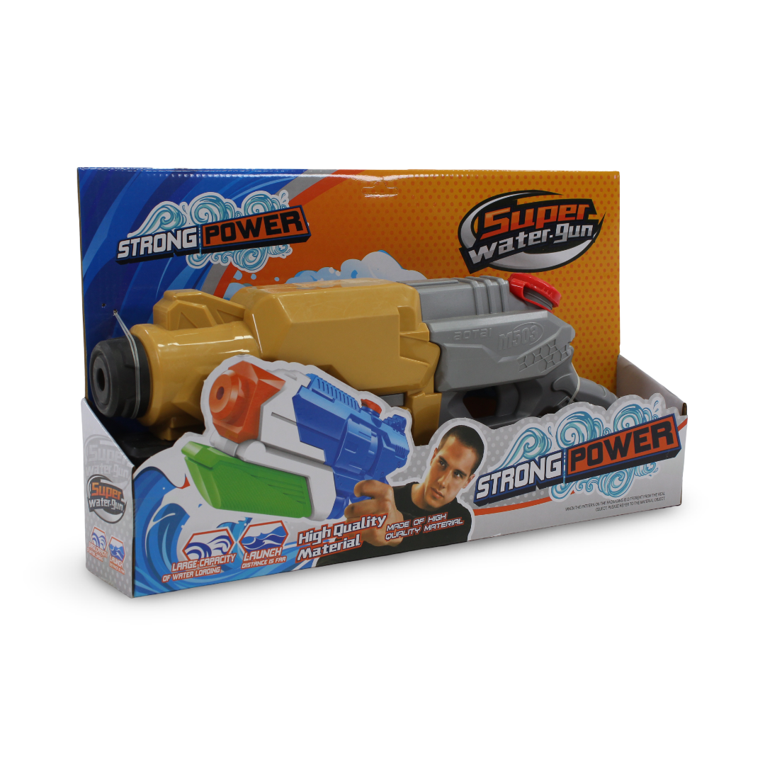 Strong Power Water Gun – Gray & Orange - Toys - OKO