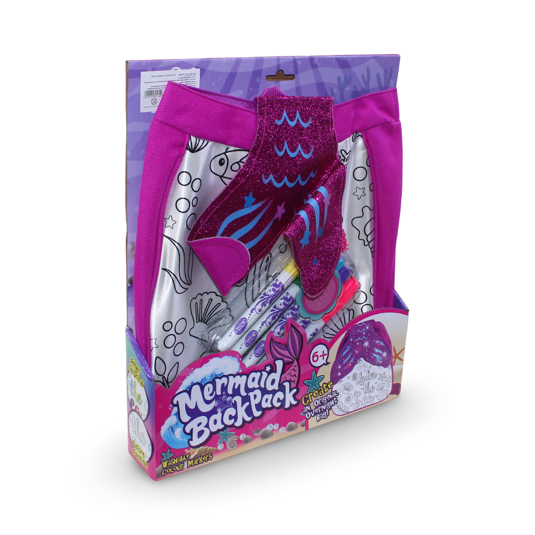 Mermaid DIY Coloring Backpack Kit - Toys - OKO