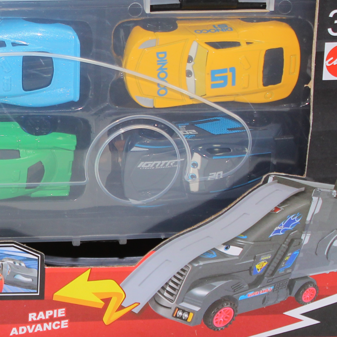 Cars Jackson Storm "Ultimate Challenge" Transporter Truck Set – Gray