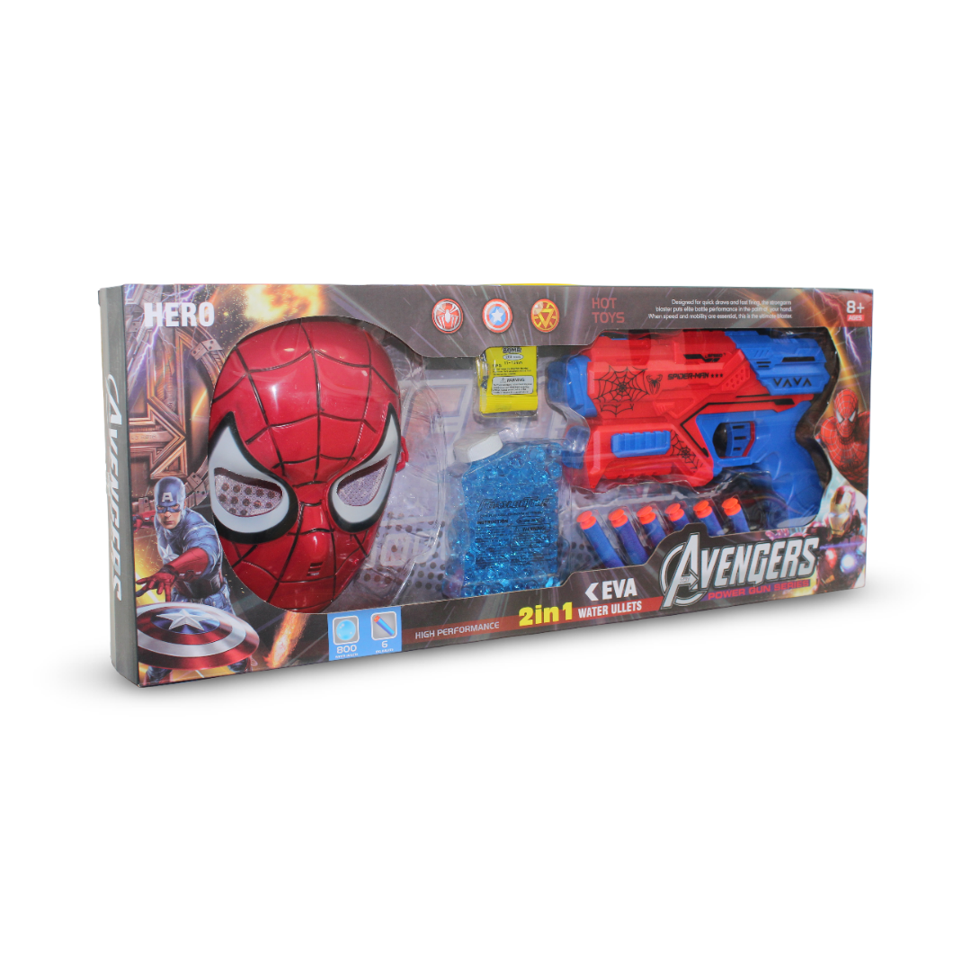 Spider-Man 2-in-1 Power Gun Playset (Gun & Mask)