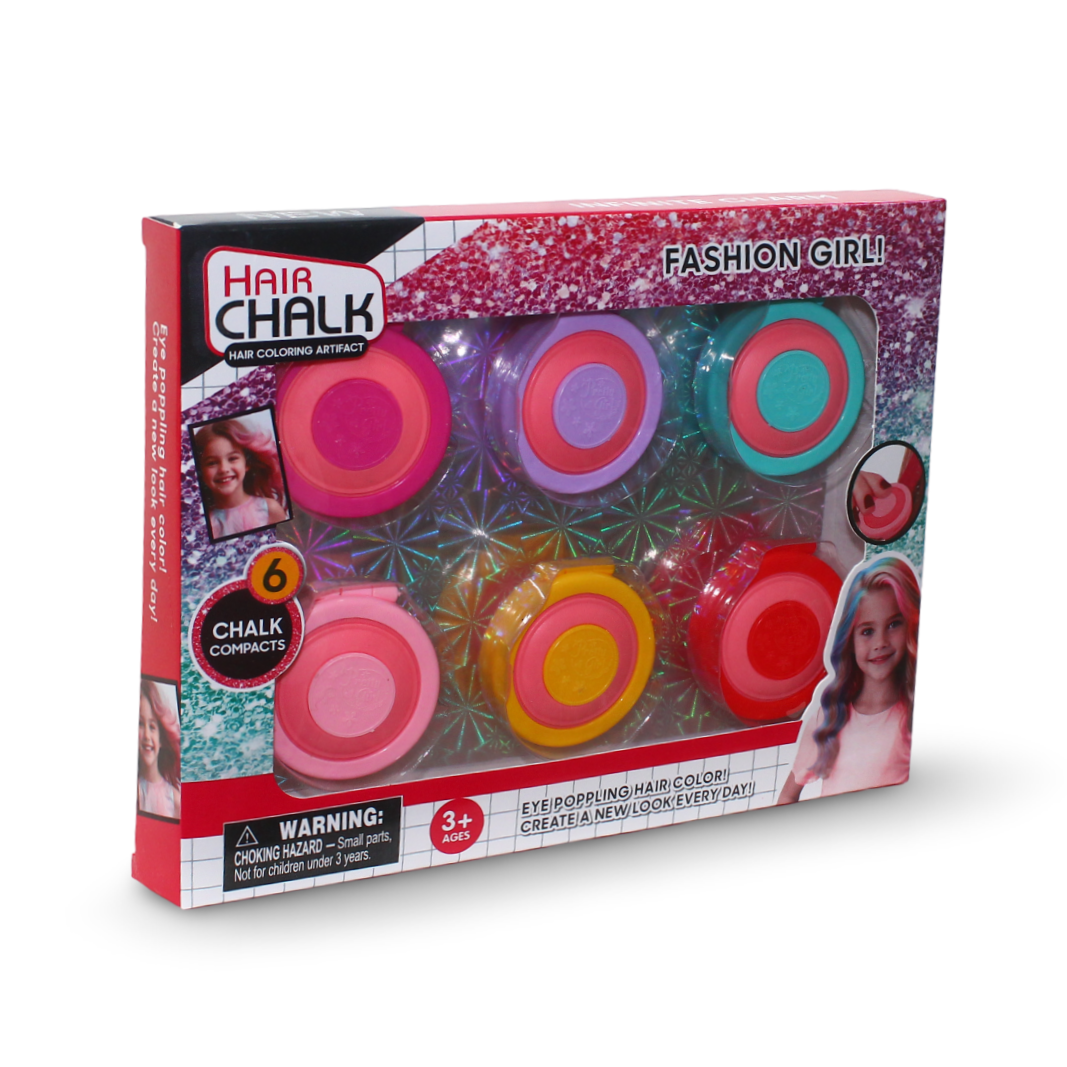 DIY Fashion Girl Hair Chalk Kit – 6 Colors - Toys - OKO