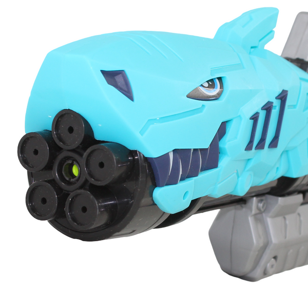 Shark Pump-Action Water Blaster Toy – Turquoise