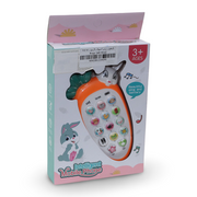 Baby Musical Toy Phone with Bunny & Carrot Design - Orange