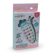 Baby Musical Toy Phone with Bunny & Carrot Design - Baby Blue