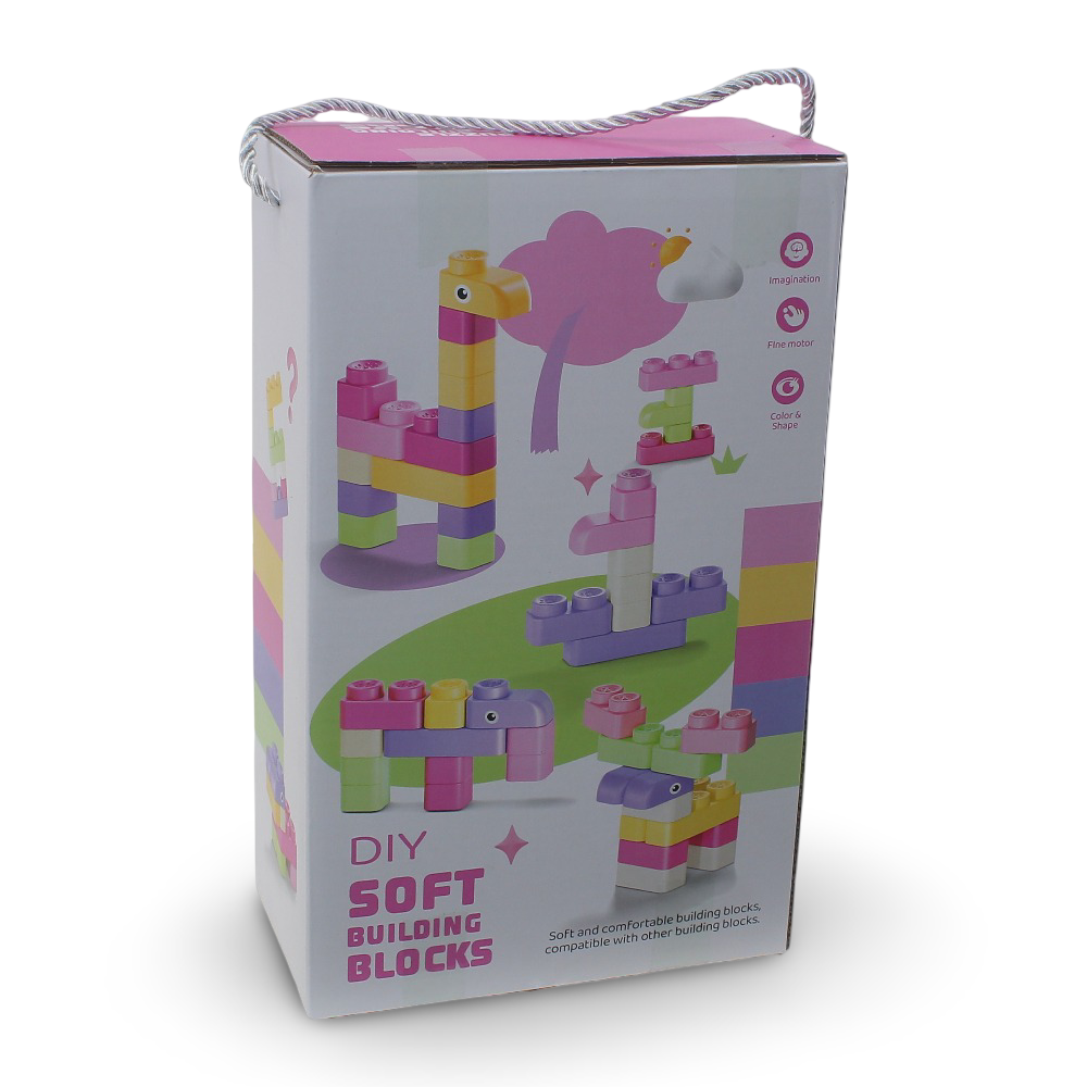 Soft Building Blocks Playset – 48 Pieces