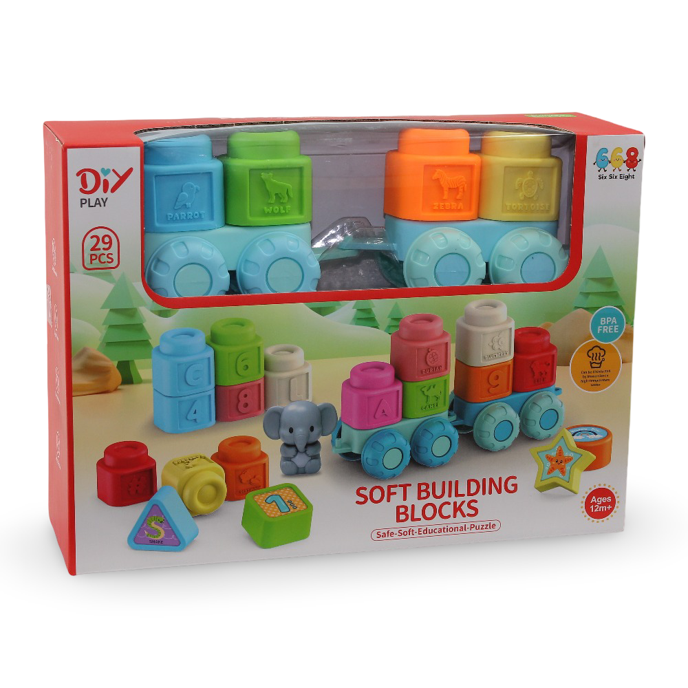 DIY Play Soft Building Blocks Set – 29 Pcs - Toys