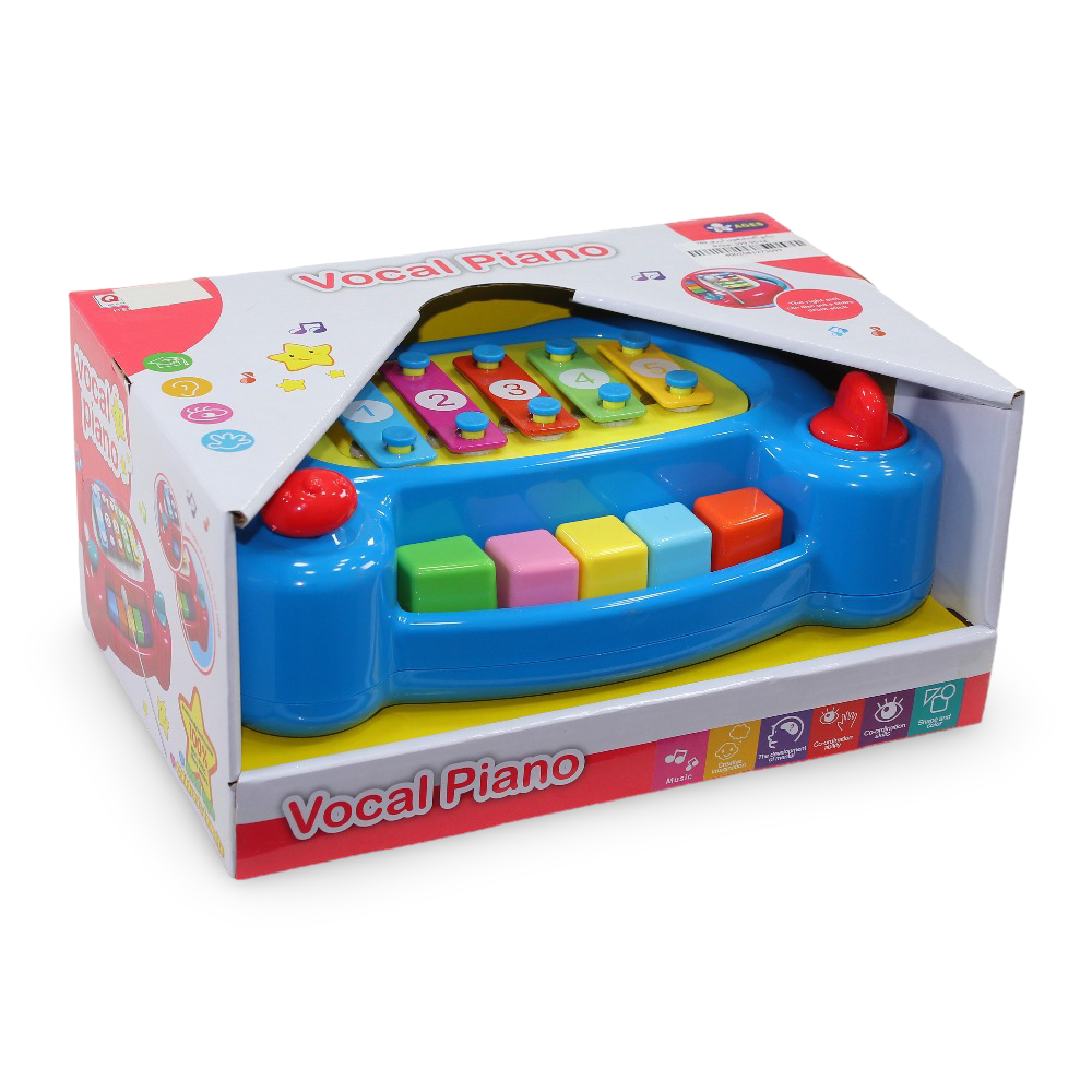 Vocal Piano & Classic Xylophone Toy – Blue