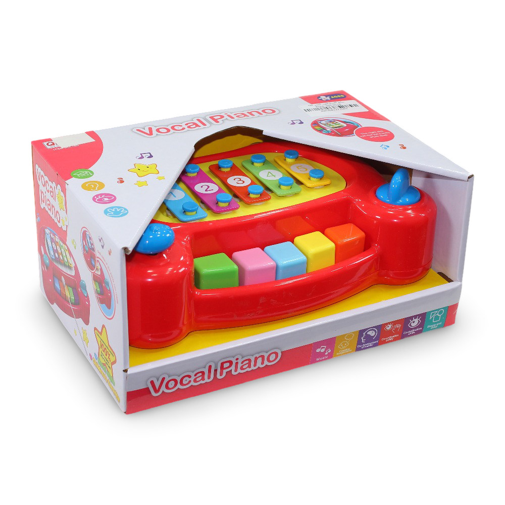 Vocal Piano & Classic Xylophone Toy – Red