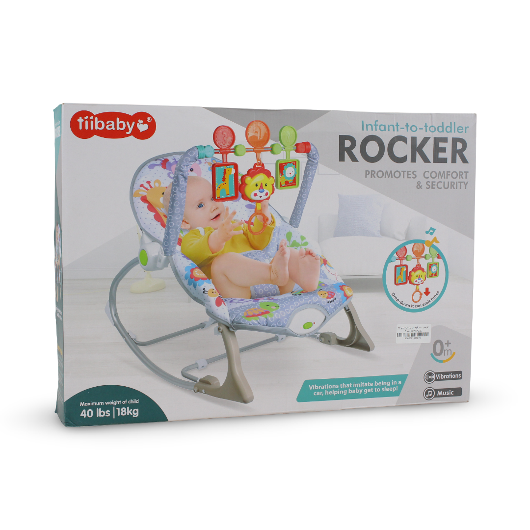 Tiibaby Infant-to-Toddler Rocker – Grey