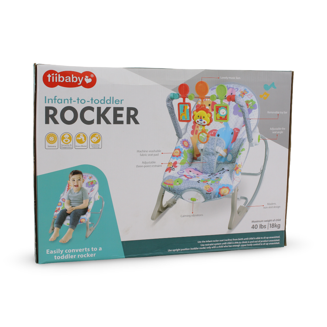 Tiibaby Infant-to-Toddler Rocker – Grey