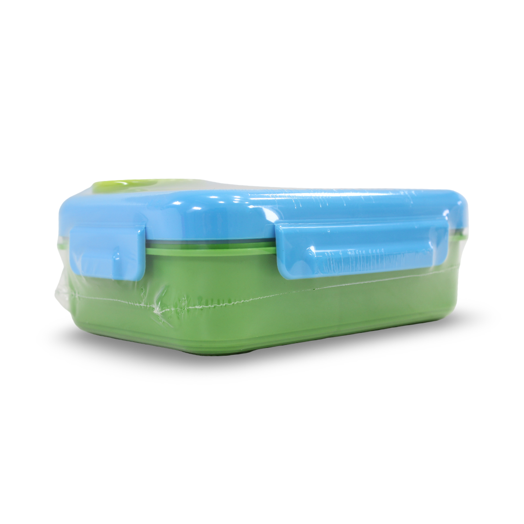 Probott Dino Lunch Box with (Fork ,Spoon and Sauce Container) – Baby Blue & Green