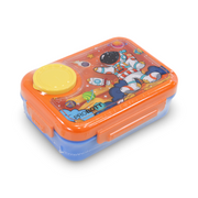 Probott Space Lunch Box with (Fork ,Spoon and Sauce Container) – Orange & Baby Blue