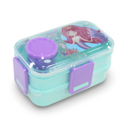 Probott Mermaid Lunch Box with (Fork ,Spoon and Sauce Container) – Mint & Purple