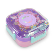 Unicorn Lunch Box with (Fork ,Spoon and Sauce Container) – Pink & Purple