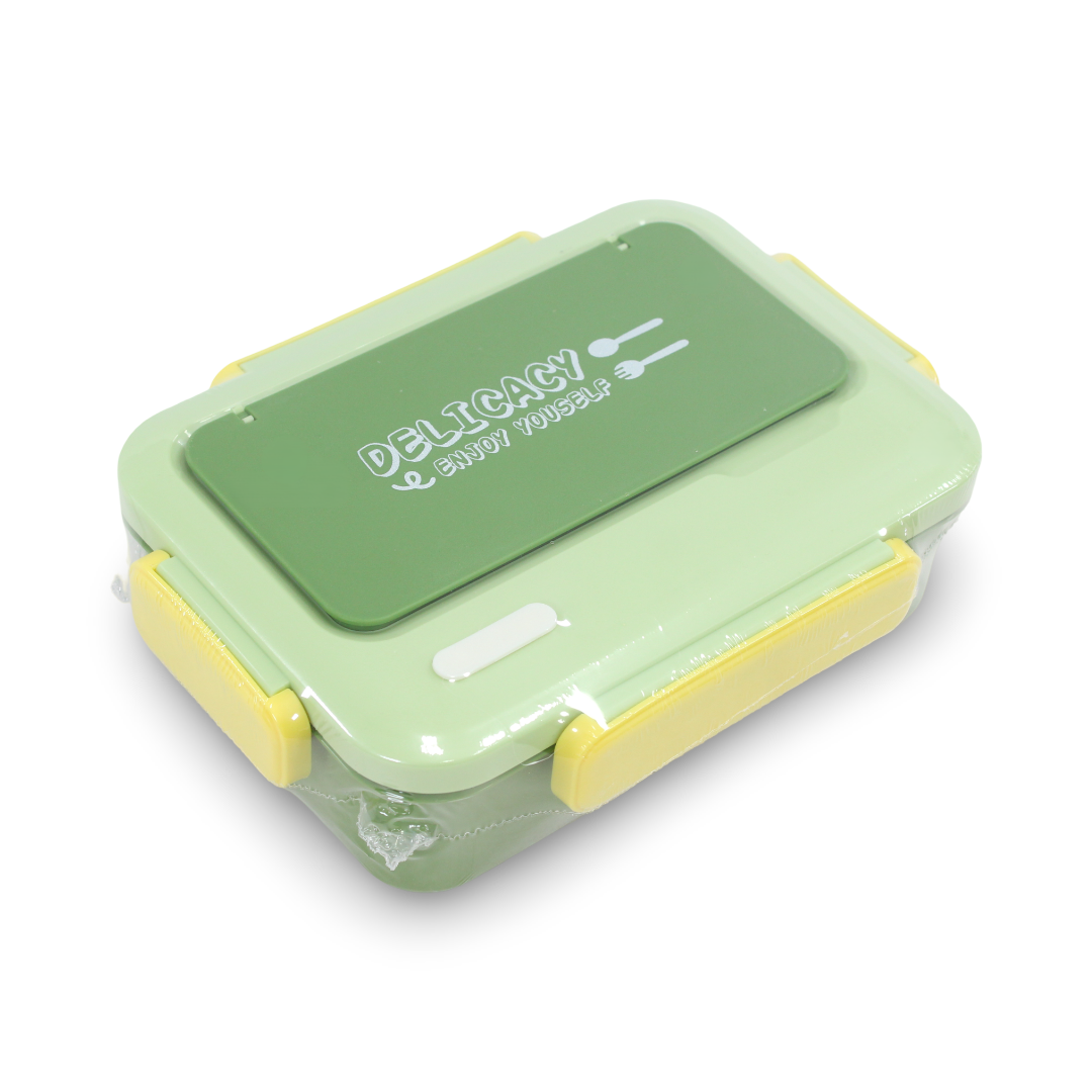 Delicacy 3-Grid Stainless Steel Lunch Box – Mint & Olive ((1.5 L) - School